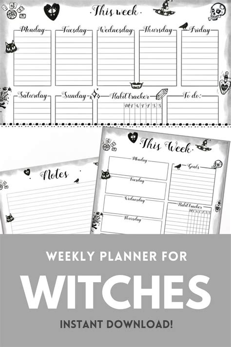 Stay Enchanted and Organized with Free Witchy Planner Printables
